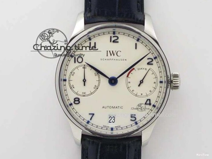 MIROTIME 0809 Portuguese Tourbillon IW5046 SS ZF Best Edition Gray Dial on Black Leather Strap SunProtective 7147